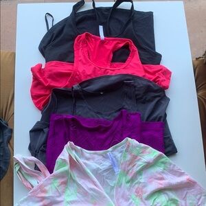 Fabletics Tank Tops - Black, Pink, Purple, Tie-Dye
